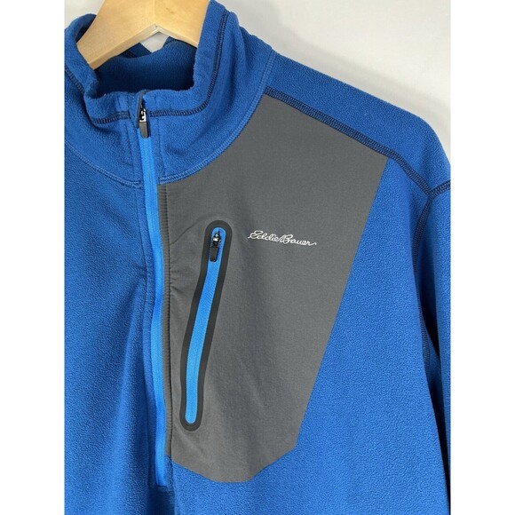 Eddie Bauer First Ascent 1/4 Zip Pullover Men's Tall XL Blue Polartec Fleece - Picture 2 of 13